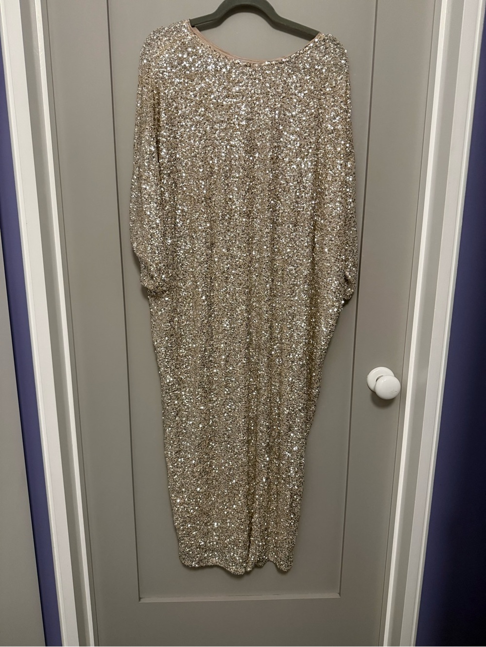 Never Fully Dressed Sequin Jem Dress in Champagne - Picture 2 of 12